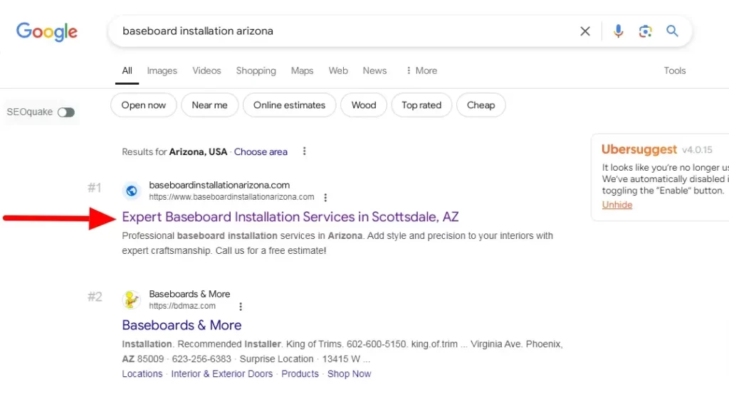 Baseboard Installation Company Rankings