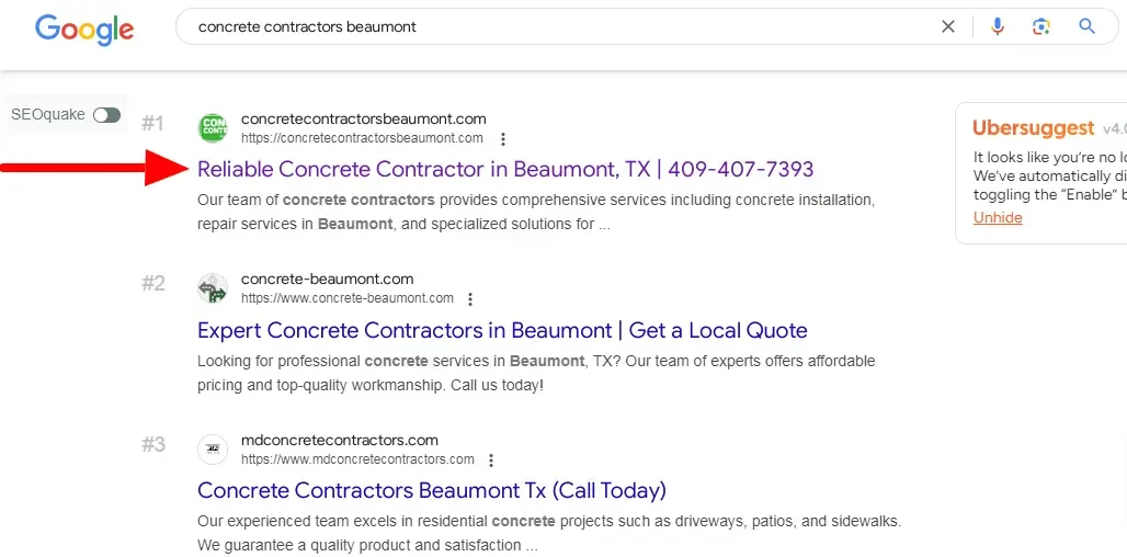 Concrete Contractors Company Rankings