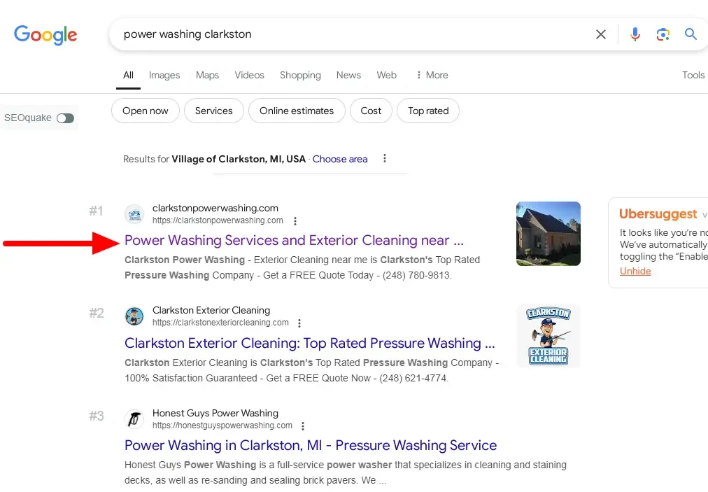 Power Washing Company Rankings